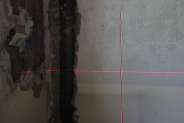 Platz für die Abwasserleitungen