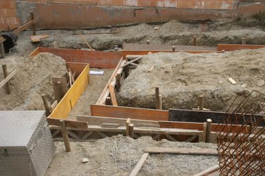 Verschalung für das Fundament