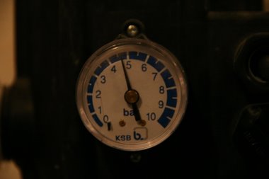 Druck auf der Regenwasserleitung