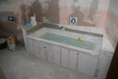 Wanne eingemauert Wanne eingemauert