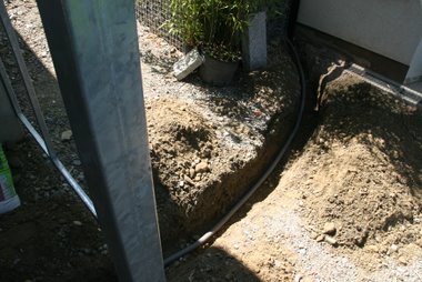 Kabelkanal zum Carport