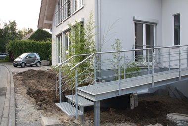 Vorgarten der Bambus ist eingepflanzt