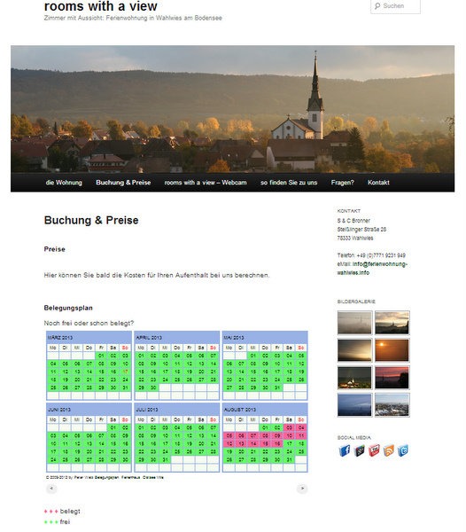 Webseite: rooms with a view