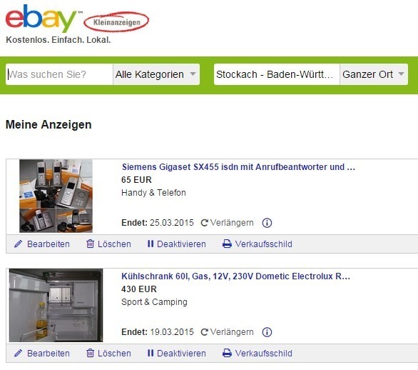 eBay Kleinanzeigen