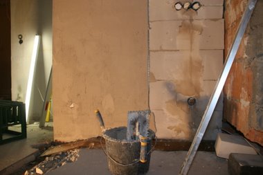 Haftputz f�r die Wand