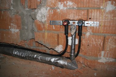 Waschbeckeninstallation
