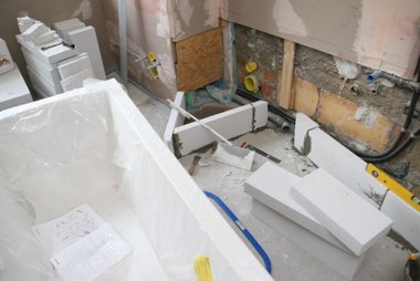 Platz für die Badewanne