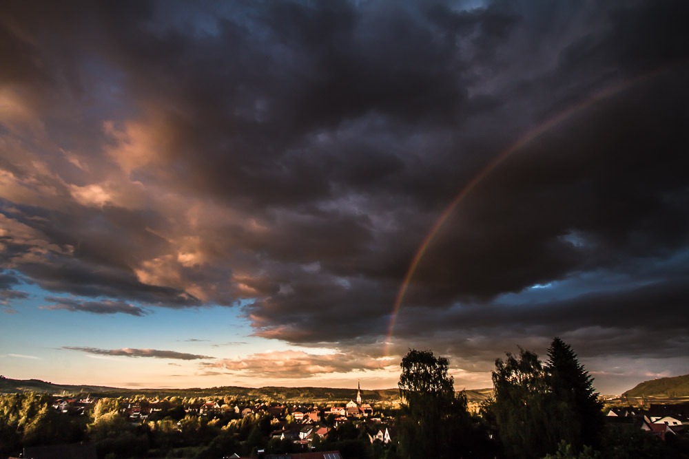 Regenbogen über Wahlwies - 20:40