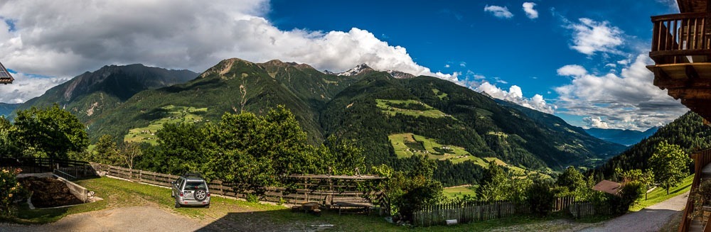 die Aussicht über das Passeier Tal