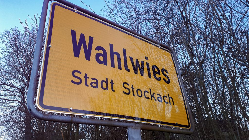 neues Ortsschild Wahlwies