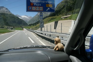 Sankt Bernardino - auf der Autobahn
