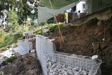 Gabienenst�tzwand