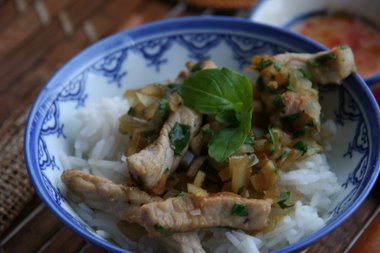 Pork with thaibasil Pork with thaibasil